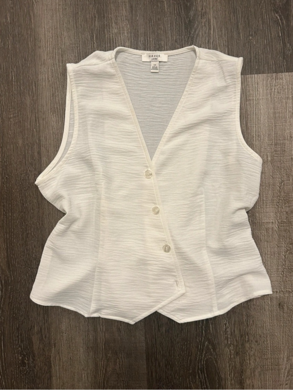haver London asymmetrical button vest